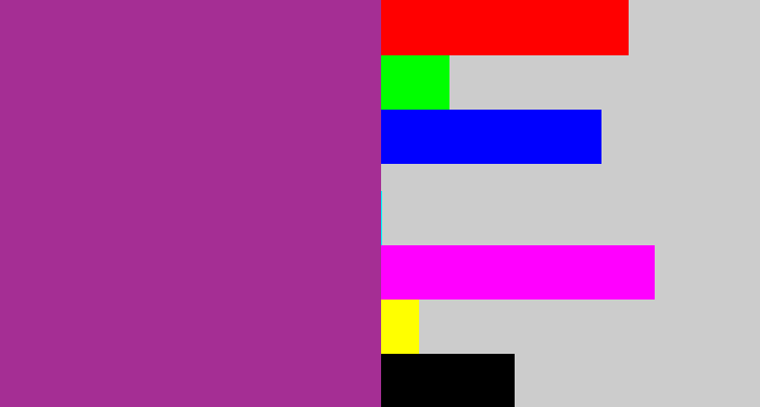 Hex color #a52e94 - warm purple