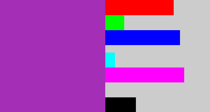 Hex color #a52eb6 - barney