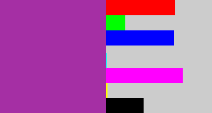 Hex color #a52fa4 - ugly purple
