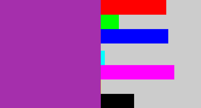 Hex color #a52fac - purply