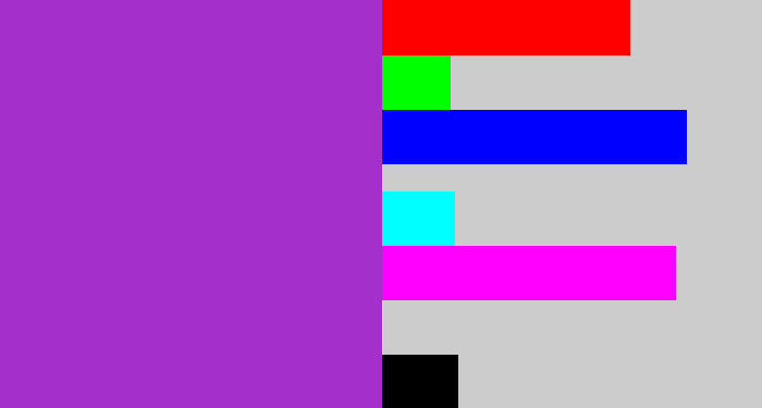 Hex color #a52fcb - barney