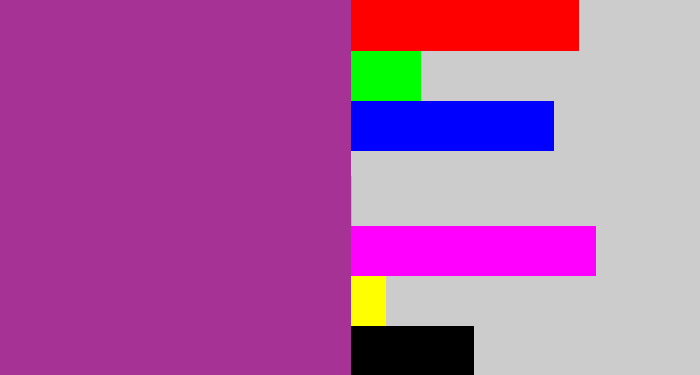 Hex color #a53294 - warm purple