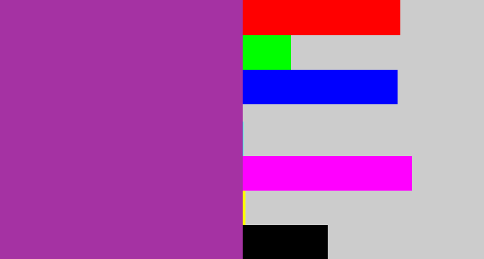 Hex color #a532a3 - ugly purple