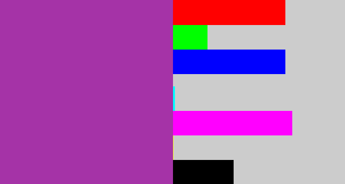 Hex color #a533a7 - ugly purple