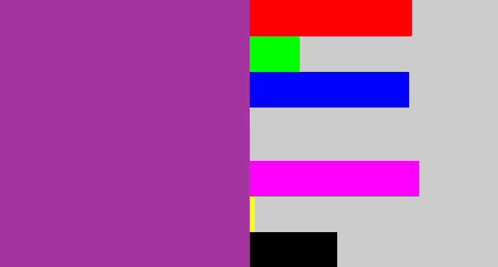 Hex color #a534a2 - ugly purple