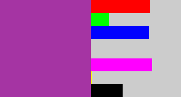 Hex color #a534a3 - ugly purple