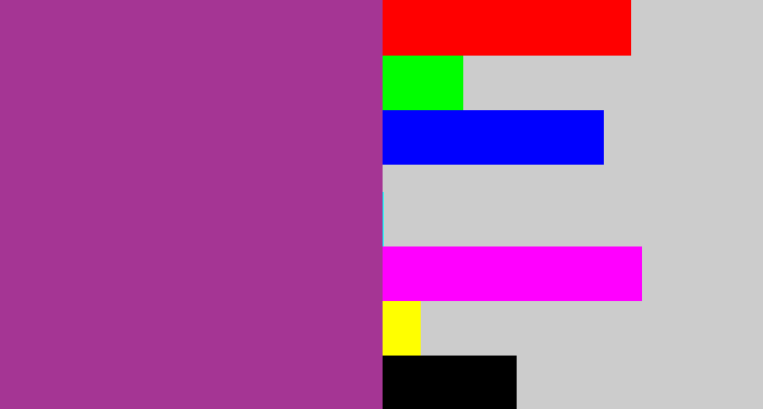 Hex color #a53594 - ugly purple