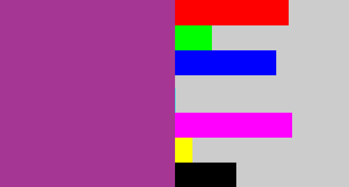 Hex color #a53694 - ugly purple