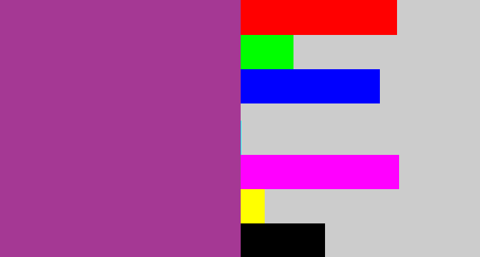Hex color #a53894 - ugly purple