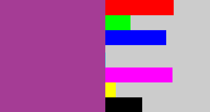 Hex color #a53c95 - ugly purple