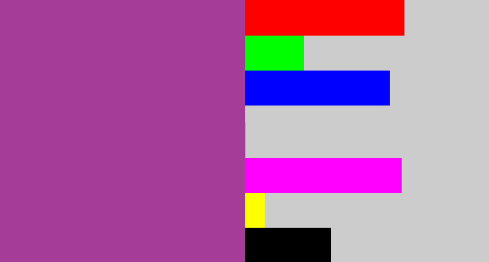 Hex color #a53c97 - ugly purple