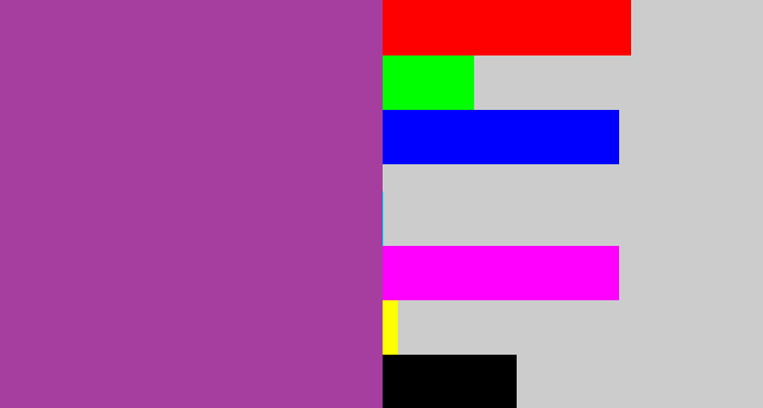 Hex color #a53e9f - ugly purple