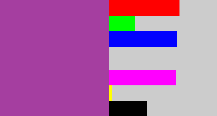 Hex color #a53ea0 - ugly purple