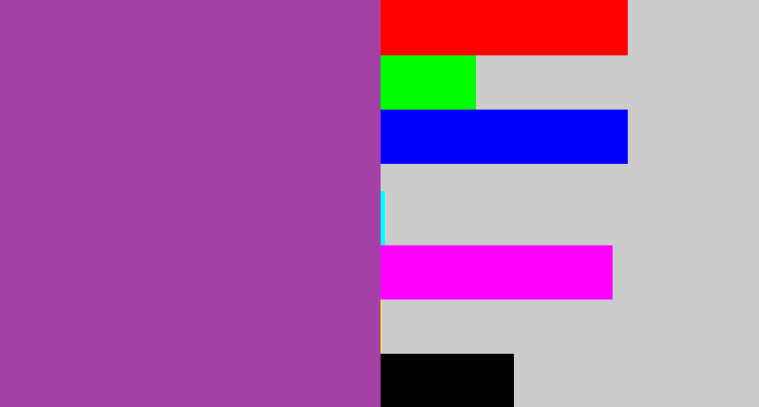 Hex color #a541a6 - ugly purple