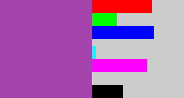 Hex color #a544ac - ugly purple