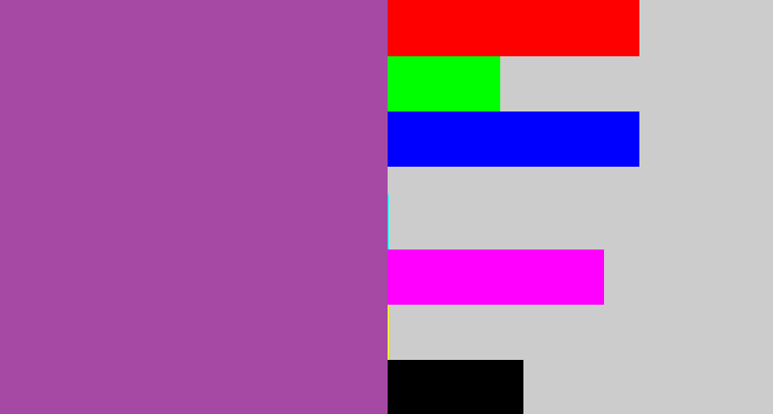 Hex color #a549a5 - ugly purple