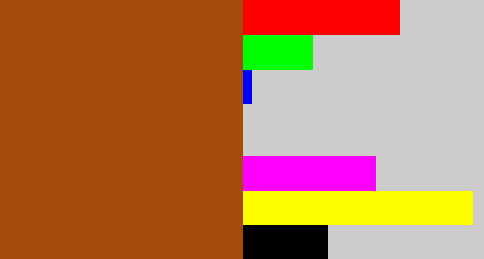 Hex color #a54b09 - cinnamon
