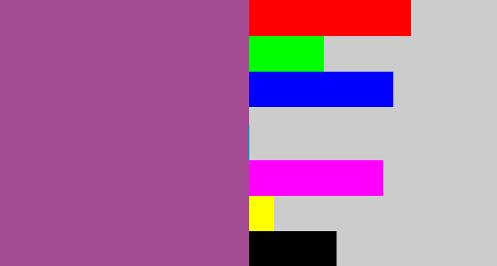 Hex color #a54c94 - ugly purple