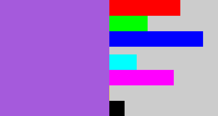 Hex color #a55adc - lightish purple