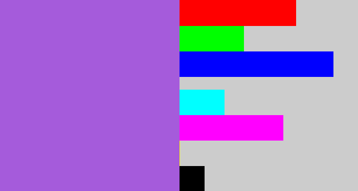 Hex color #a55bdb - lightish purple