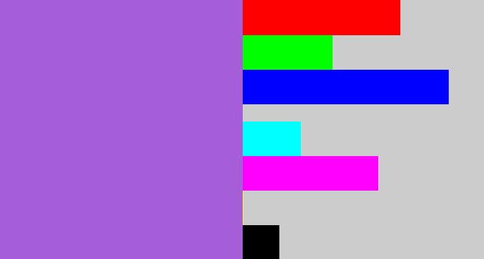 Hex color #a55ed8 - lightish purple