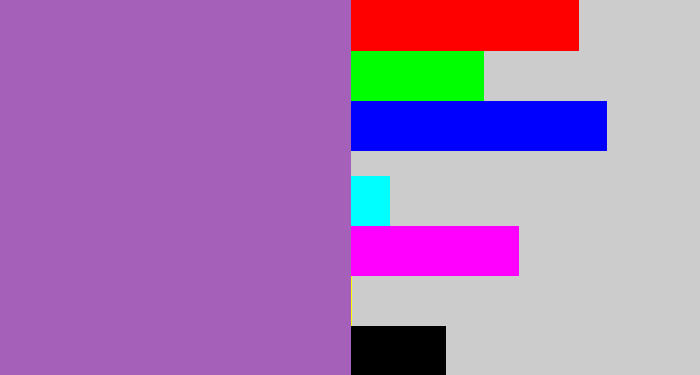 Hex color #a561ba - amethyst