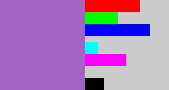 Hex color #a563c4 - amethyst
