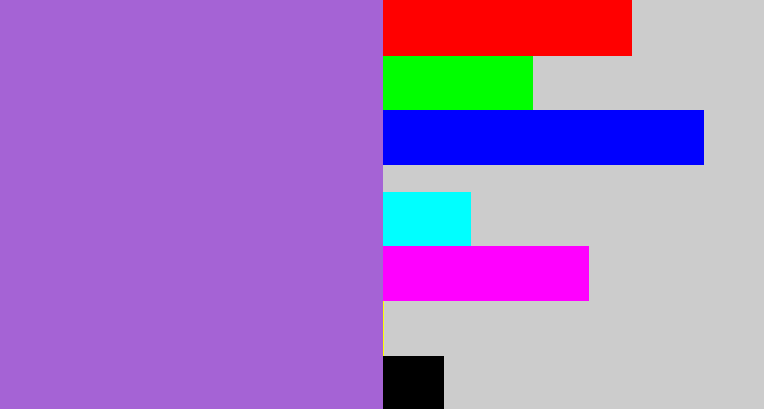 Hex color #a563d5 - amethyst