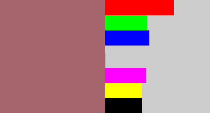 Hex color #a5656c - reddish grey