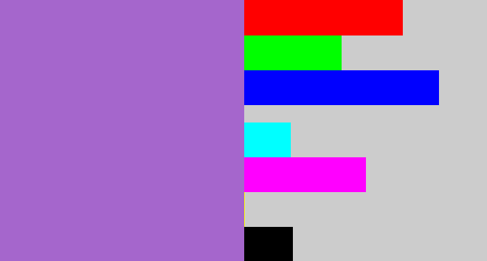 Hex color #a566cc - amethyst