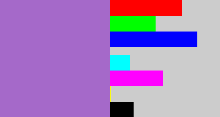 Hex color #a569c9 - amethyst