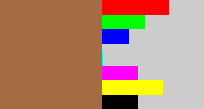Hex color #a56b43 - earth