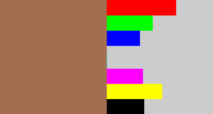 Hex color #a56d4f - brownish