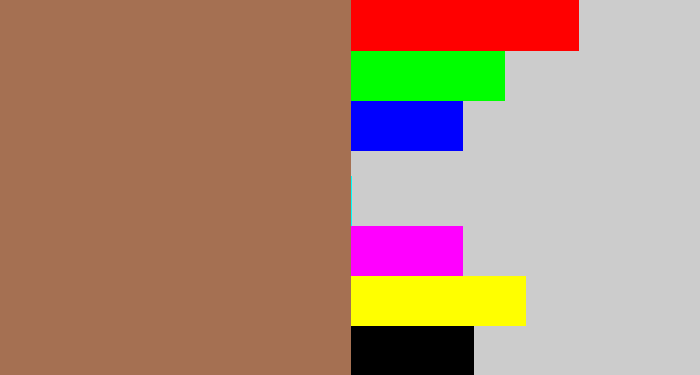 Hex color #a57052 - mocha