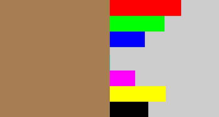 Hex color #a57f51 - puce