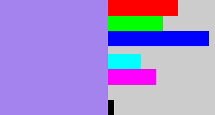 Hex color #a583ef - perrywinkle