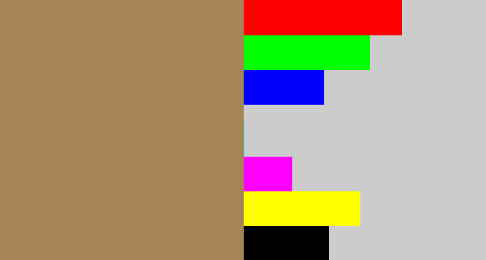Hex color #a58455 - puce