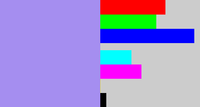 Hex color #a58ef0 - perrywinkle