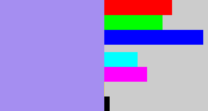 Hex color #a58ef1 - perrywinkle