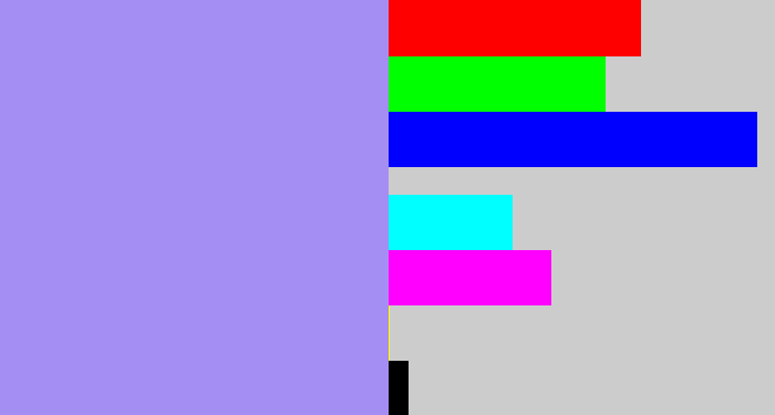 Hex color #a58ef3 - perrywinkle