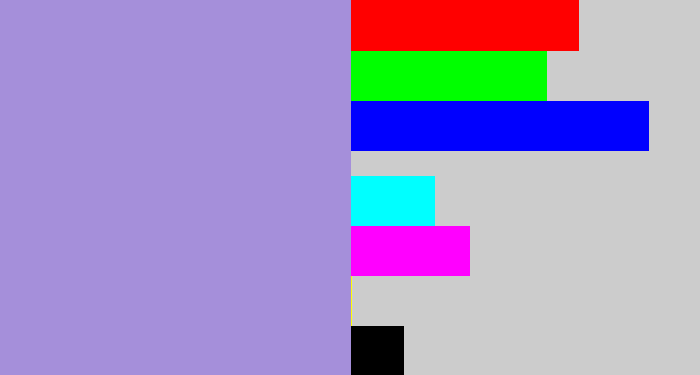 Hex color #a58fda - pale purple
