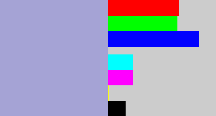 Hex color #a5a3d5 - pale purple