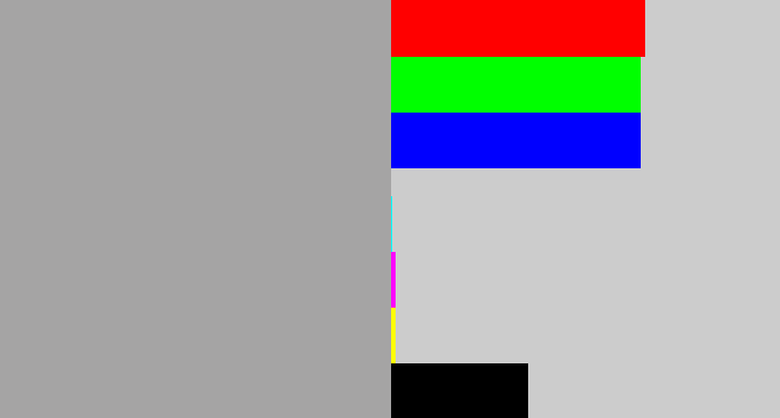 Hex color #a5a4a4 - greyish