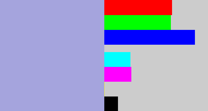 Hex color #a5a4dd - light grey blue