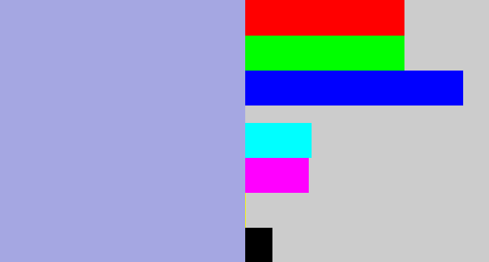 Hex color #a5a7e2 - light grey blue