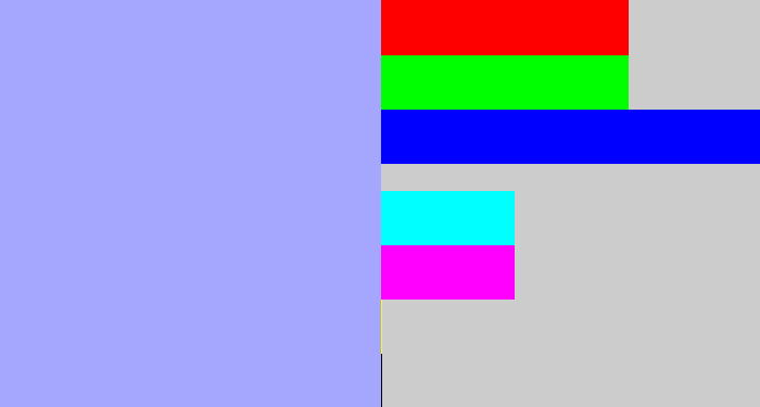 Hex color #a5a7ff - pastel blue