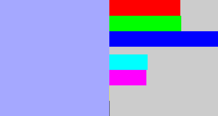 Hex color #a5a8ff - pastel blue