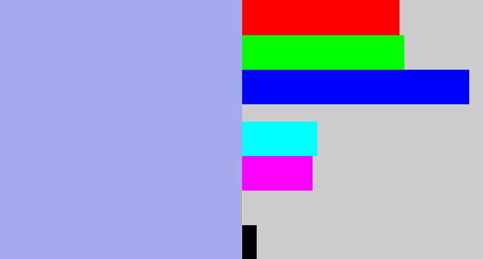 Hex color #a5aaef - pastel blue