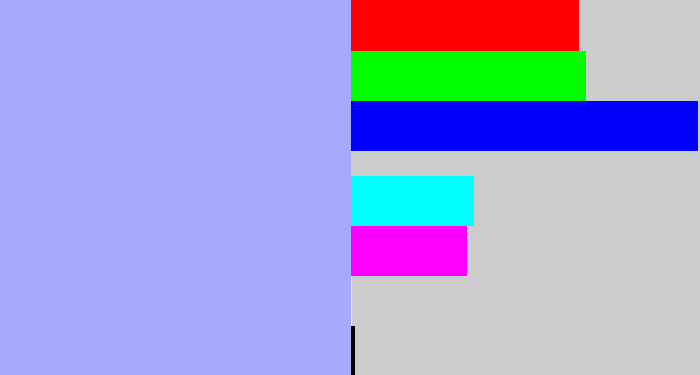 Hex color #a5aafd - pastel blue