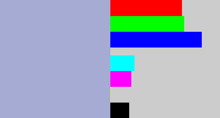 Hex color #a5abd3 - light grey blue